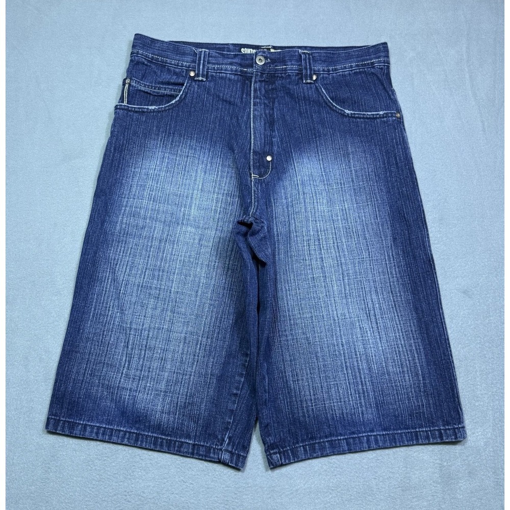 VINTAGE Southpole Denim Shorts Mens 36 Wide Leg Baggy Retro Y2K Streetwear USA